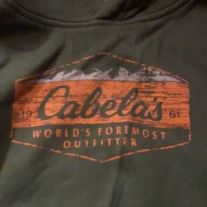 Cabelas 3T olive green and orange Hoodie